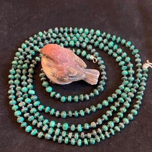 Jay King Desert Rose 60 Inch Malachite & Black Spinel Necklace-Sterling (136)